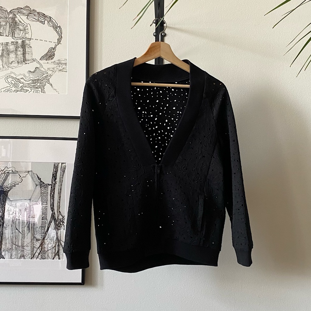 Edgy Black Bomber Jacket